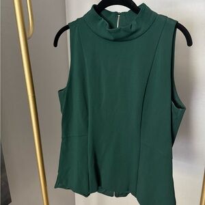 White House Black Market Green Sleeveless Top